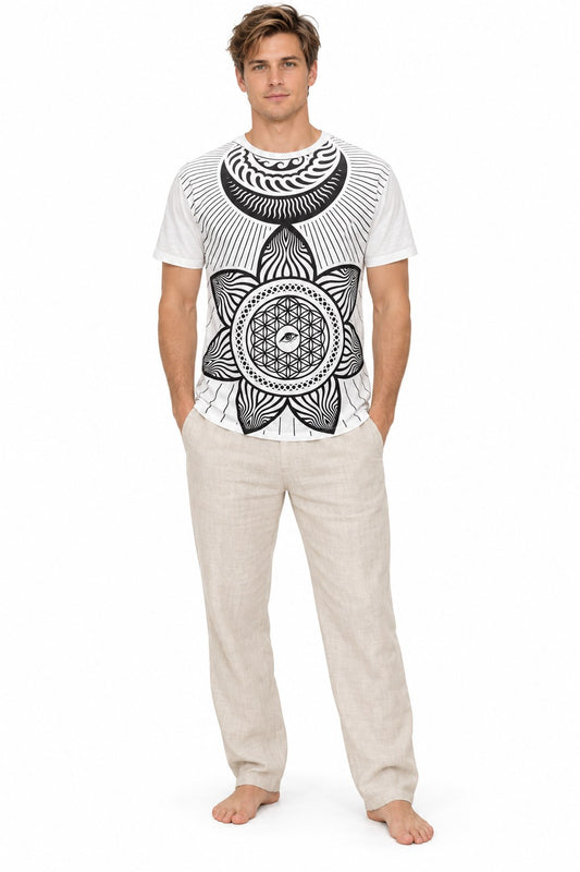 Flower of Life Mandala with Eyes — model front view