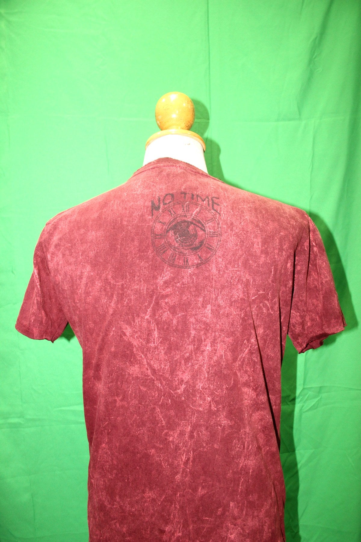 Sun Moon and Falling Stars on Maroon Color from Thailand — garment detail
