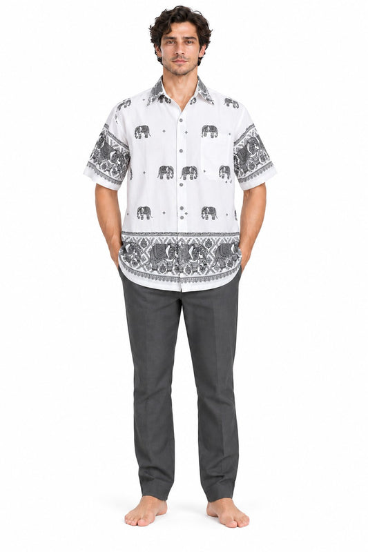 Roaming Thai Elephants in Black — model front view