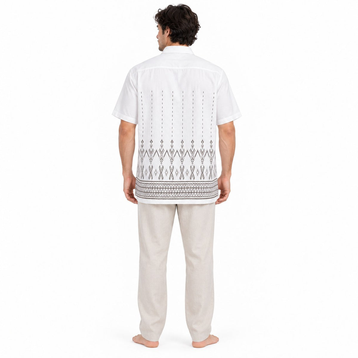 Tribal Dots in Brown — back view
