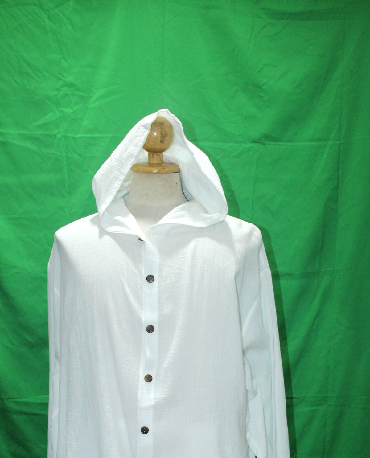 White Hoodie in Thai Cotton — original product view