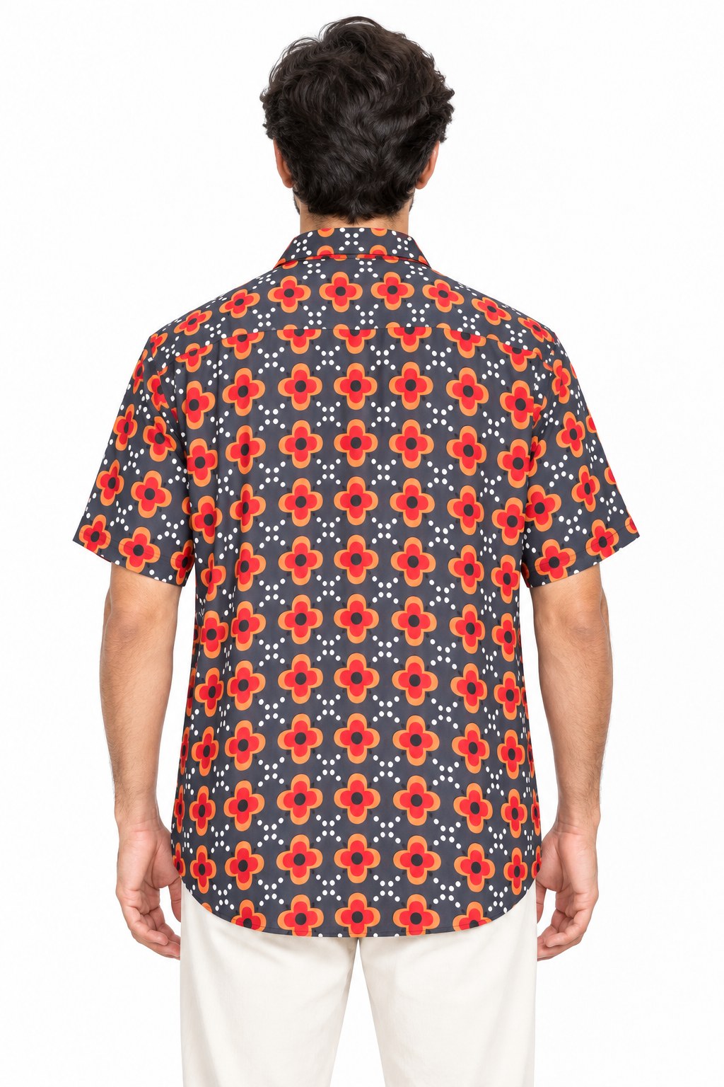 Hawaiian Red Flowers — back view