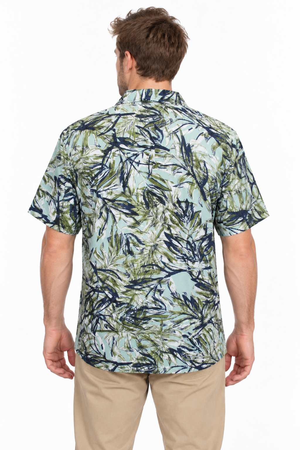 Bamboo Forest men's Hawaiian shirt — model back