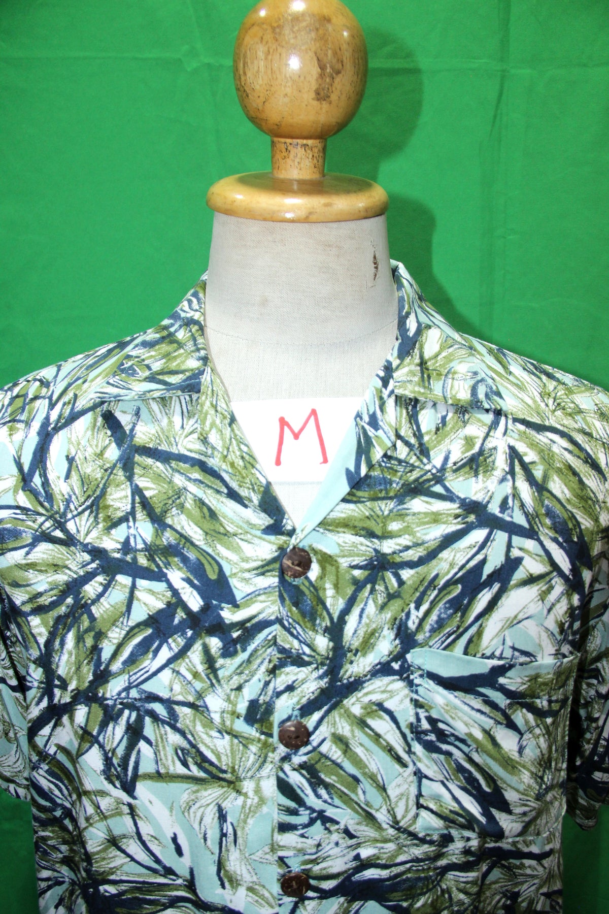 Bamboo Forest men's Hawaiian shirt — fabric detail