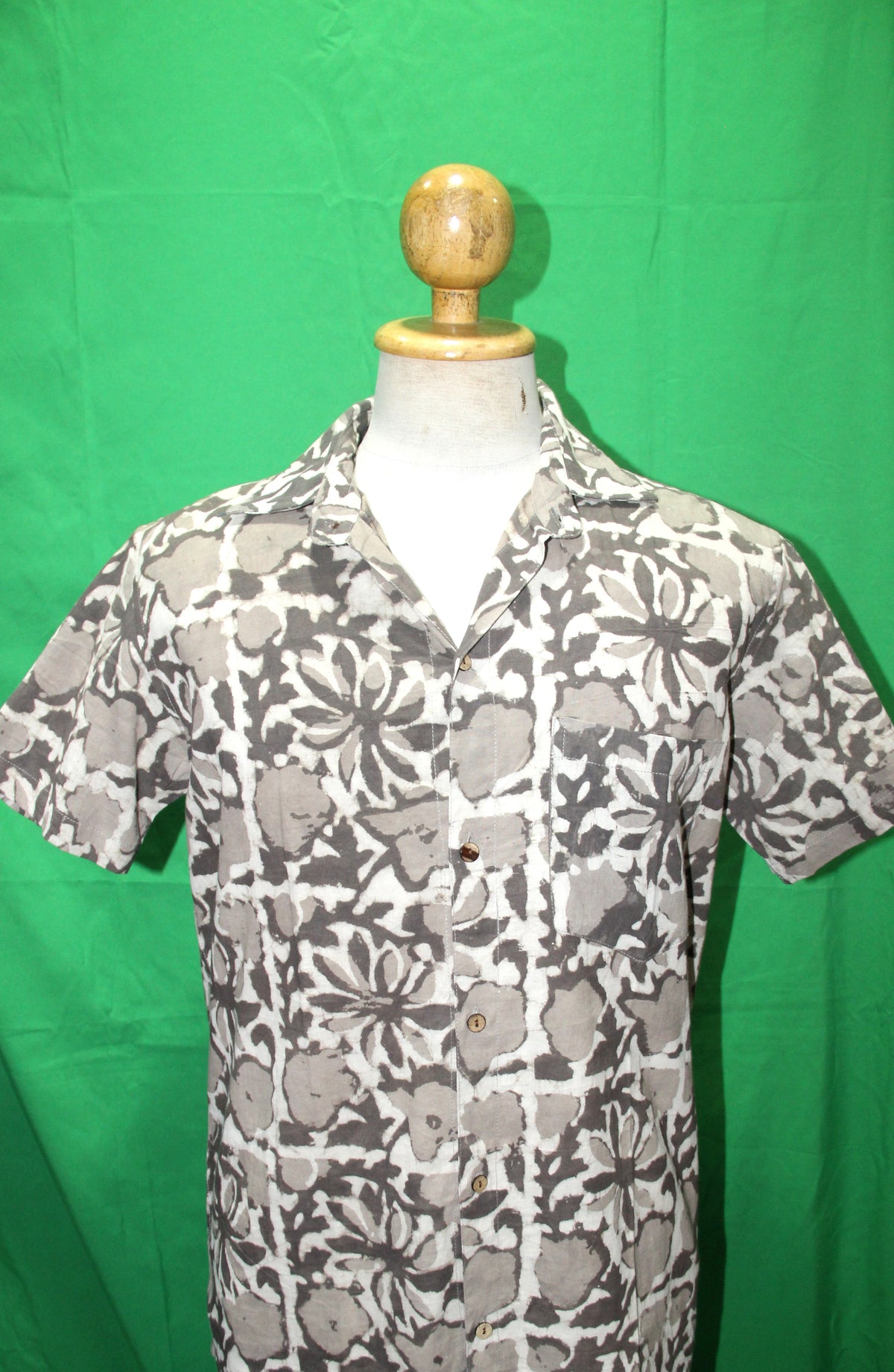 Stone Flower Garden men's Hawaiian shirt — full garment