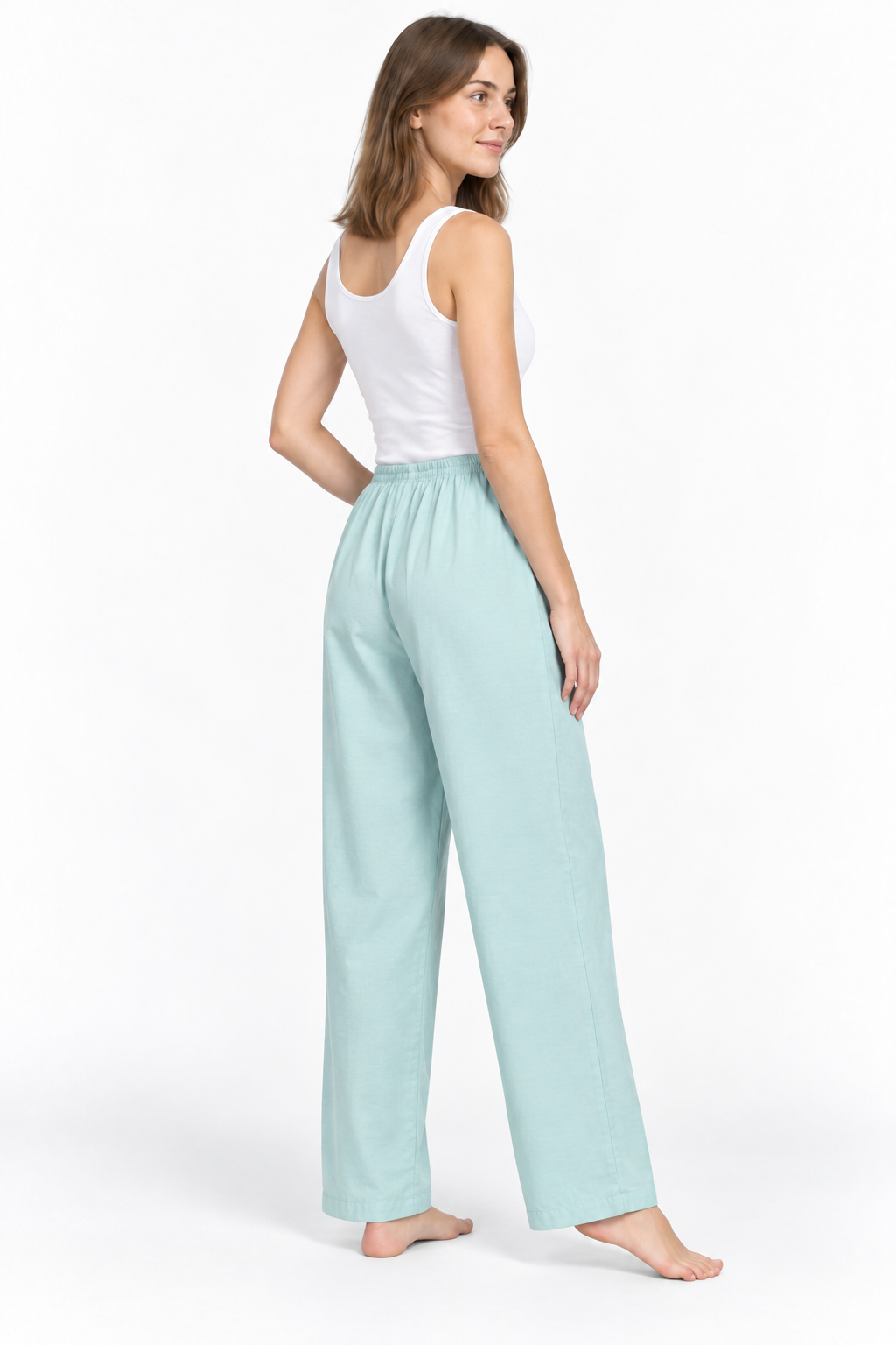 Mint Green Tapered Pants – product view 3