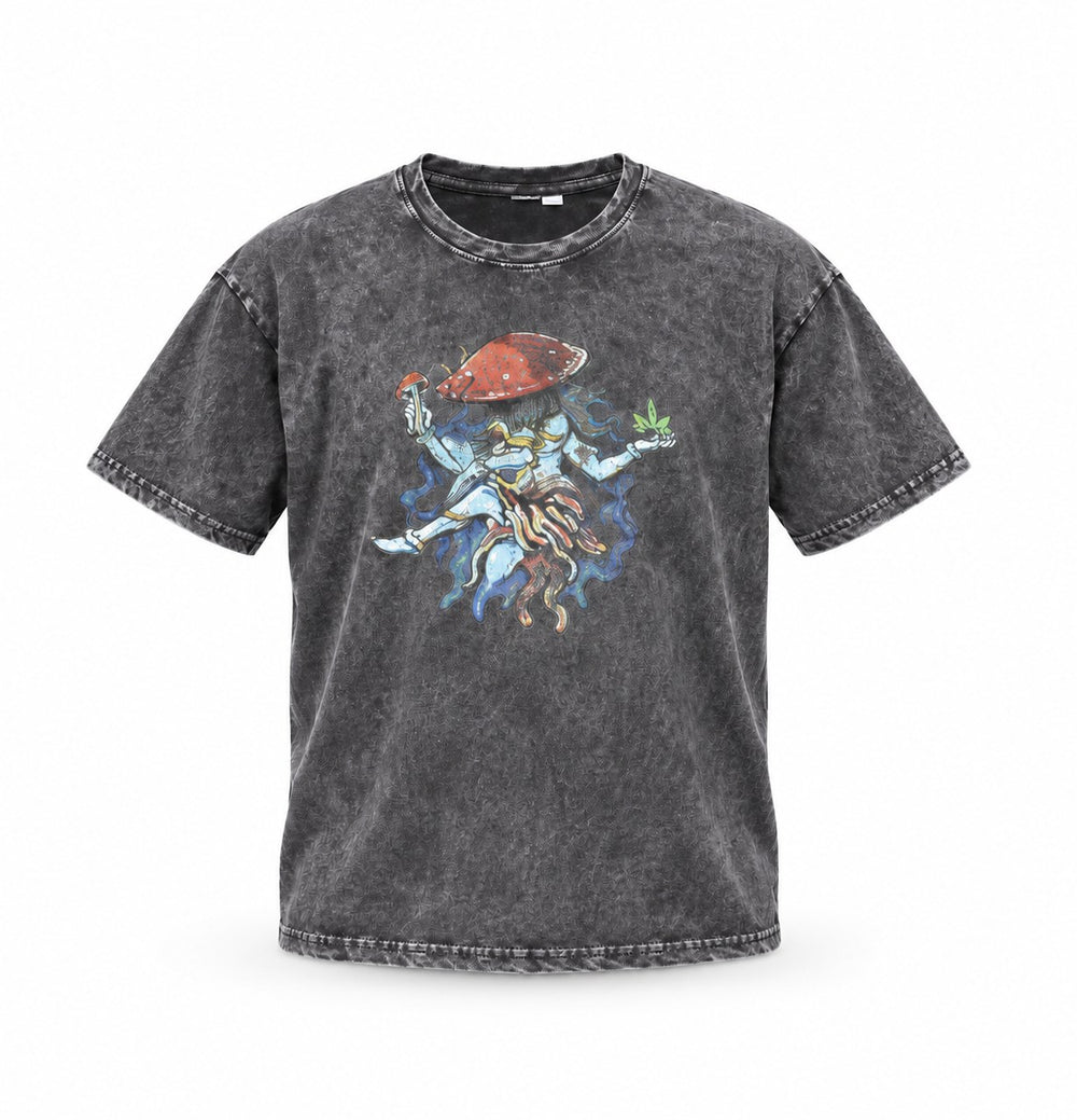 Mushroom Mystic men's T-shirt — ghost mannequin front