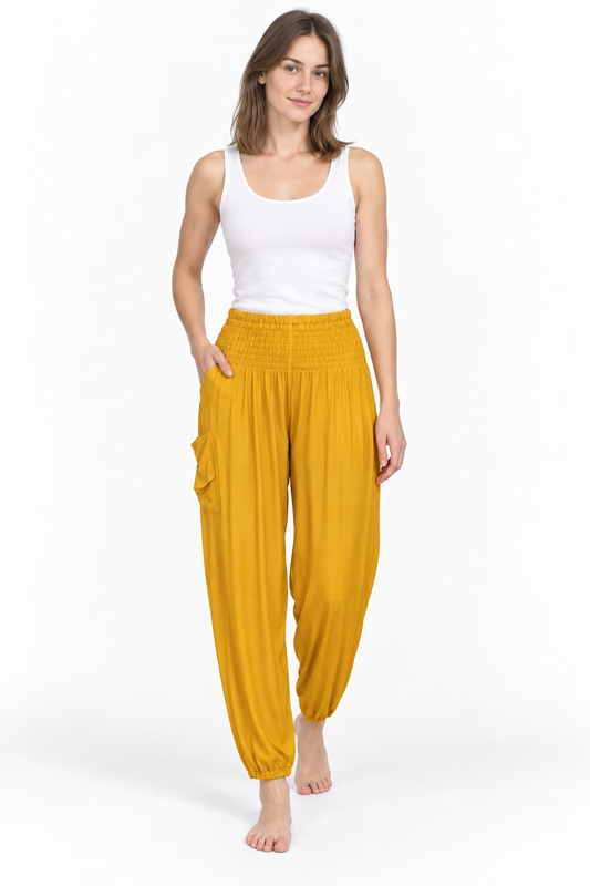 Mustard Tapered Pants – product view 2