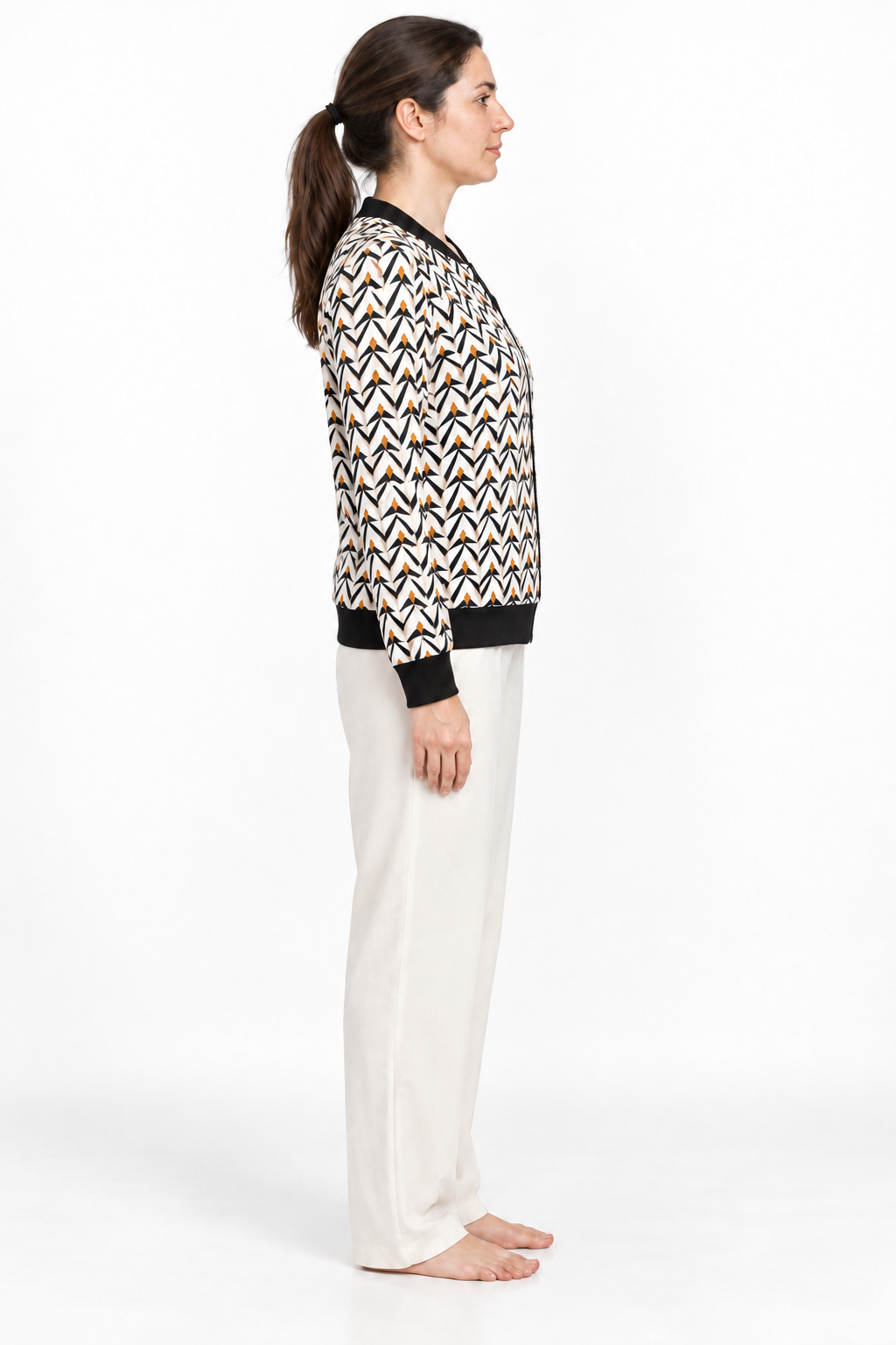 mustard jacket corrected waist view 3