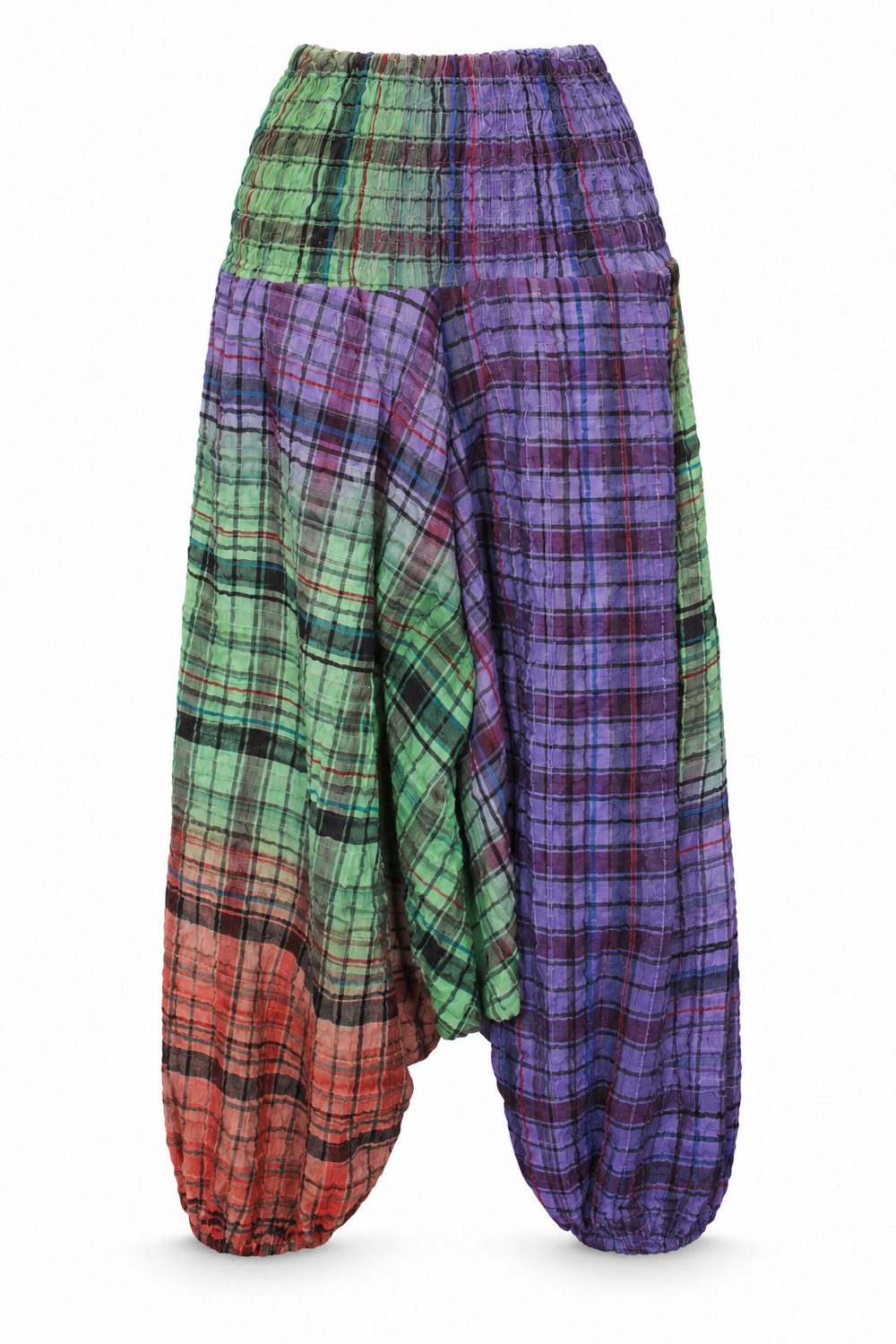 Muted Plaid Harem Pants – product view 1