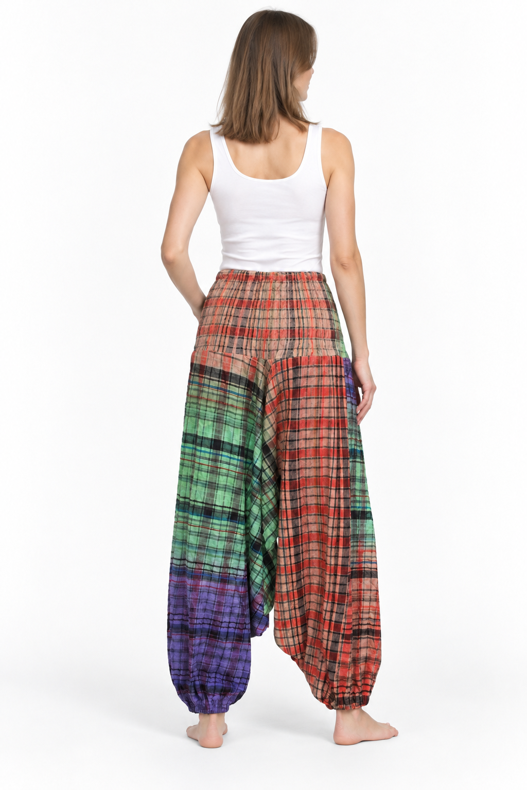 Muted Plaid Harem Pants – product view 4