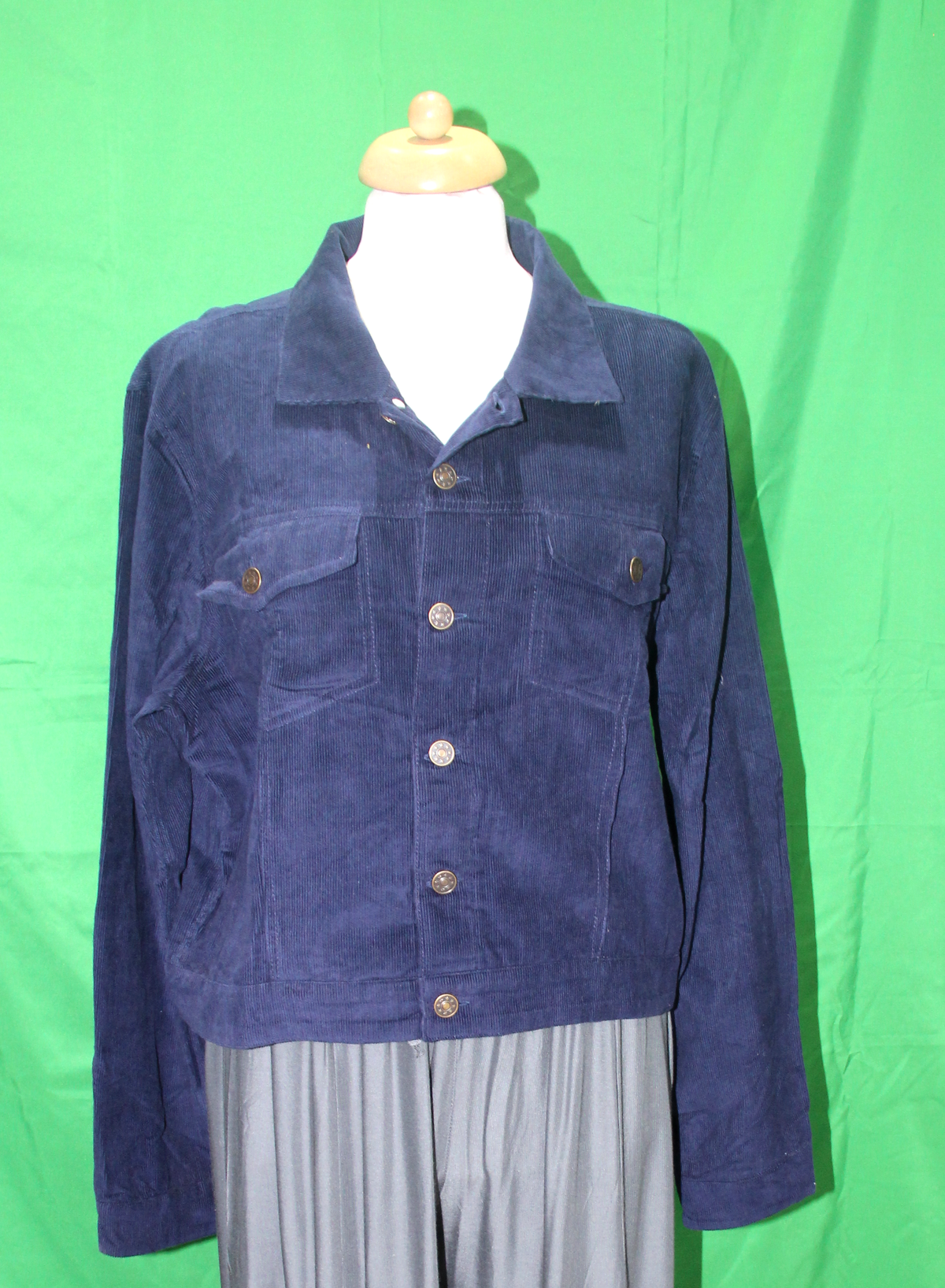Navy Blue jacket, original front view