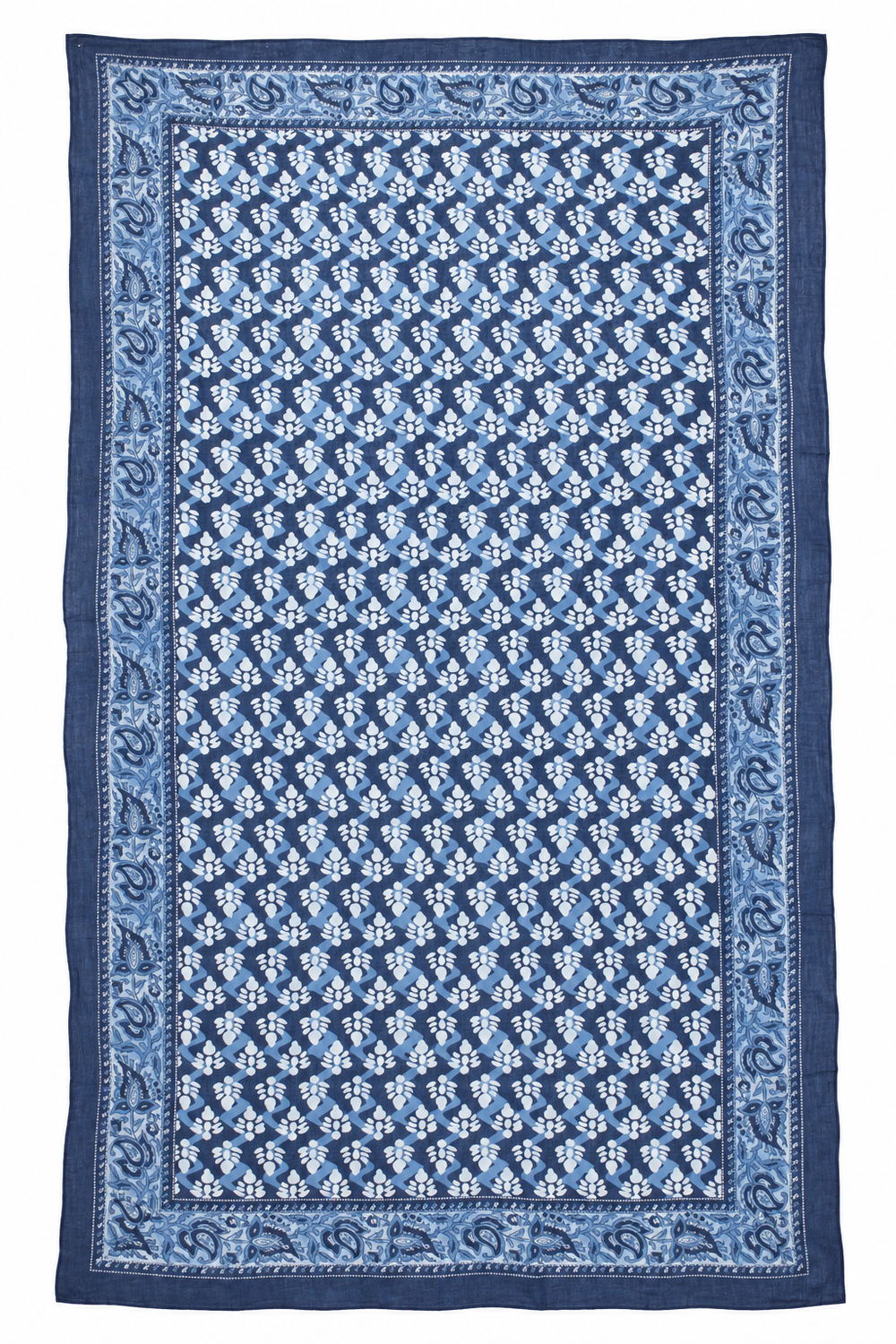 Blue White Floral Sarong — full product view