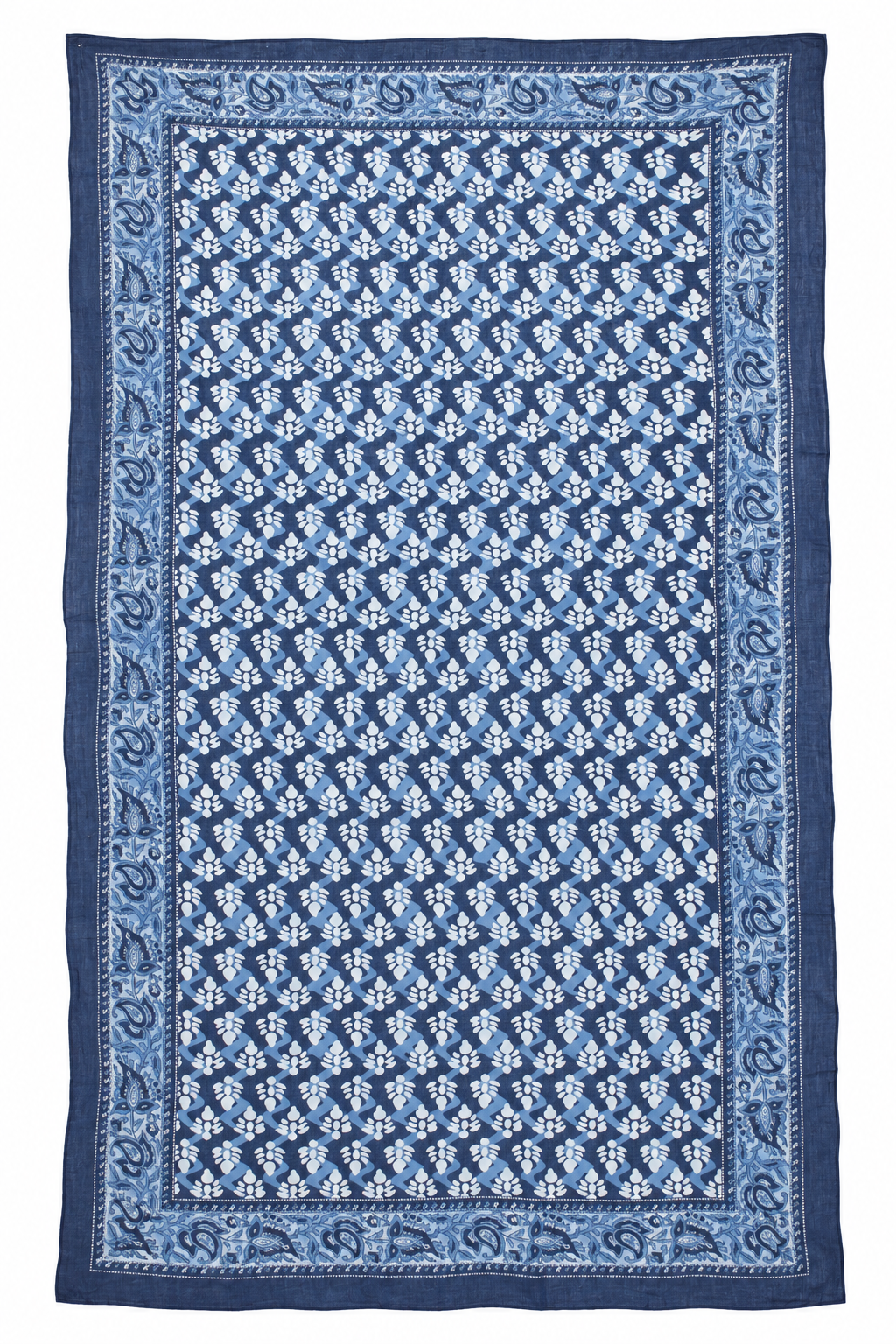 Blue White Floral Sarong — full product view