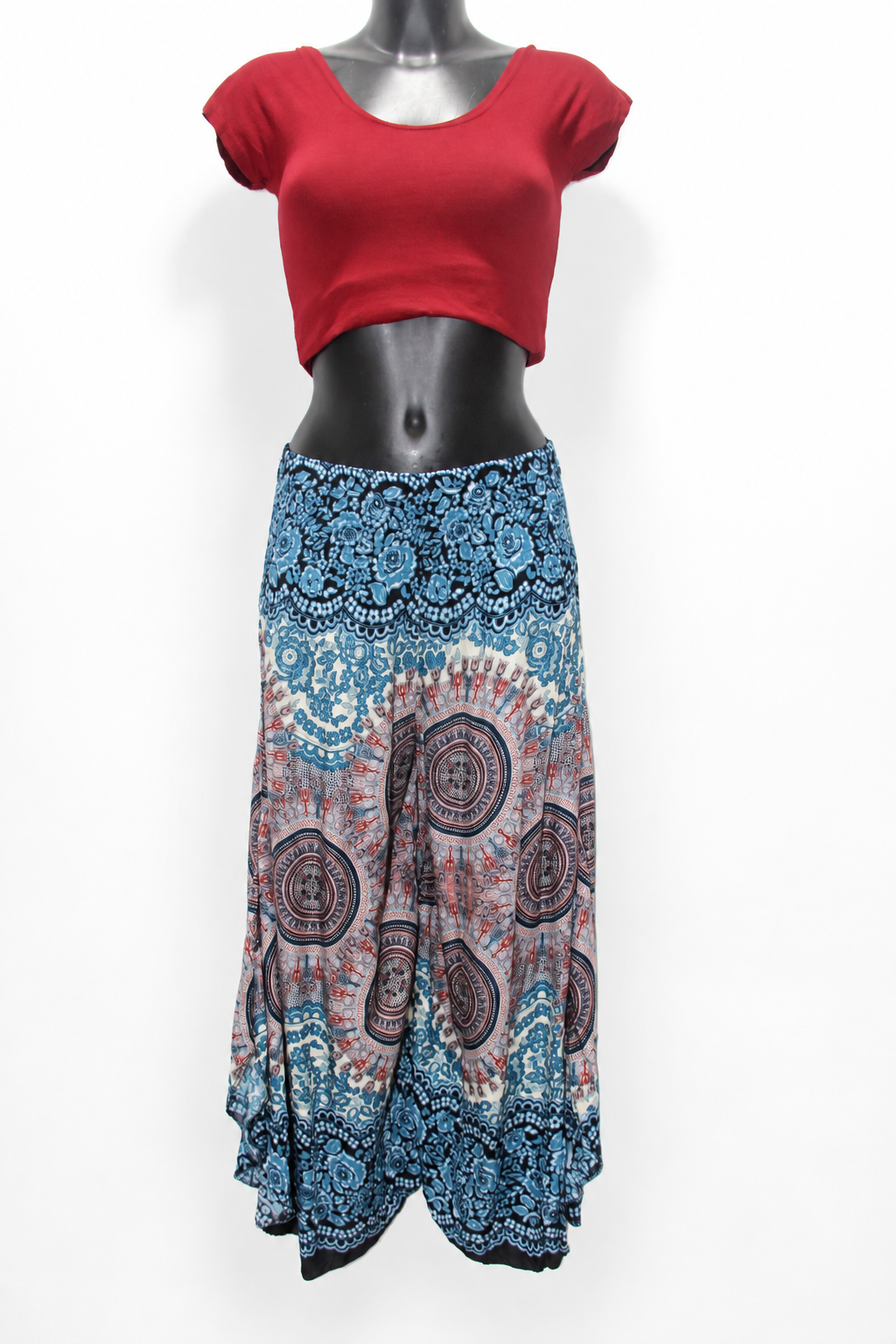 Blue Mauve Mandala Wide Leg Pants — original mannequin view