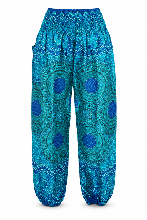 Teal Green Peacock Side Pocket Trousers