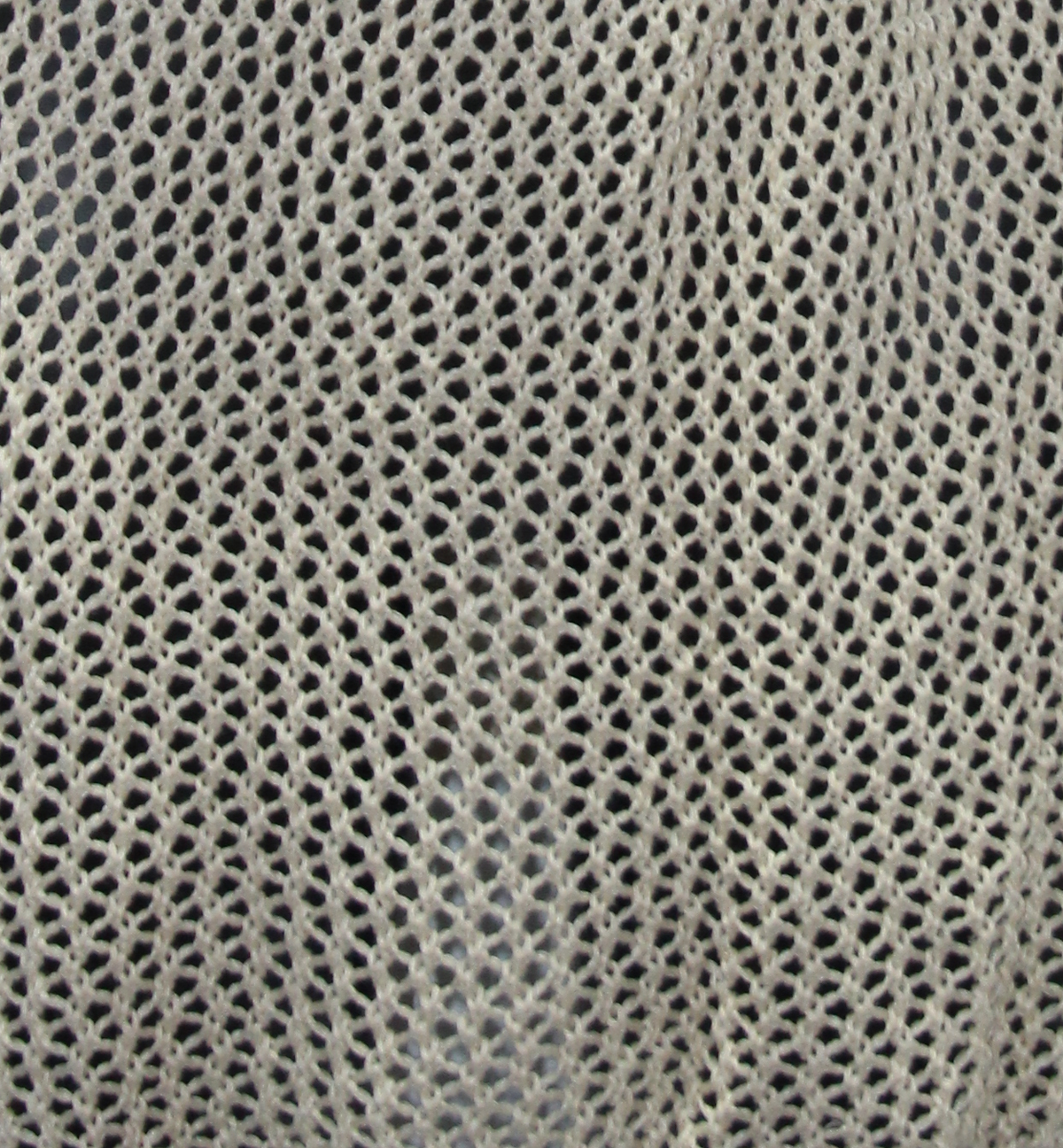Beige Crochet Halter Top and Skirt Set — real fabric detail