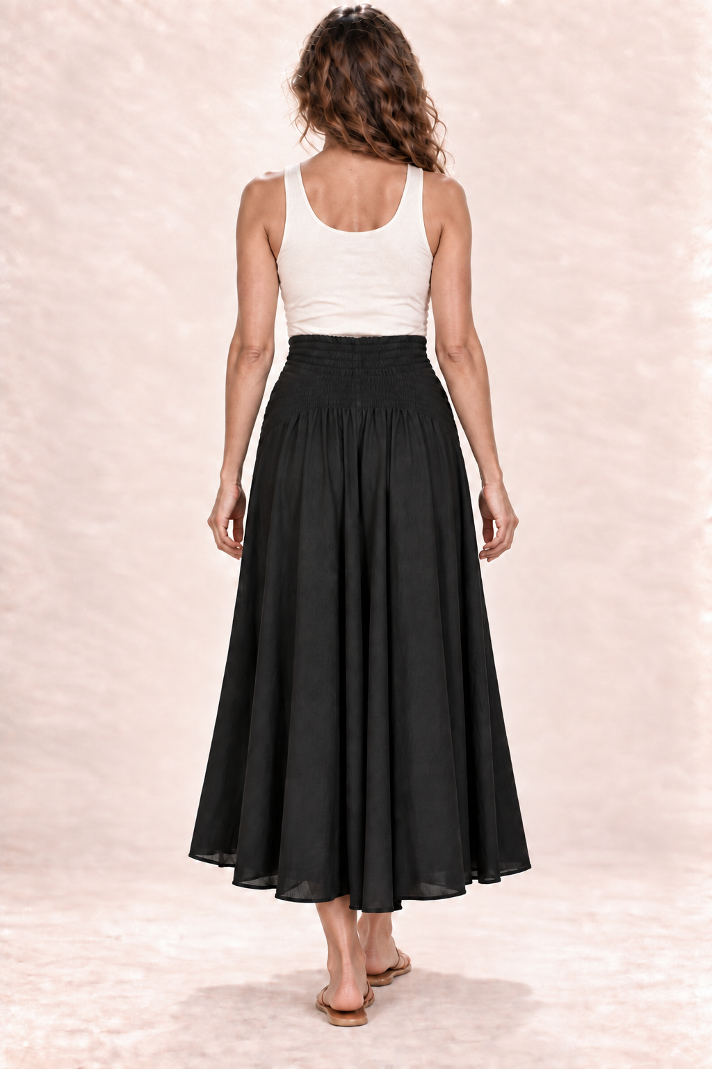 Coco Dress - Black — Skirt — Back