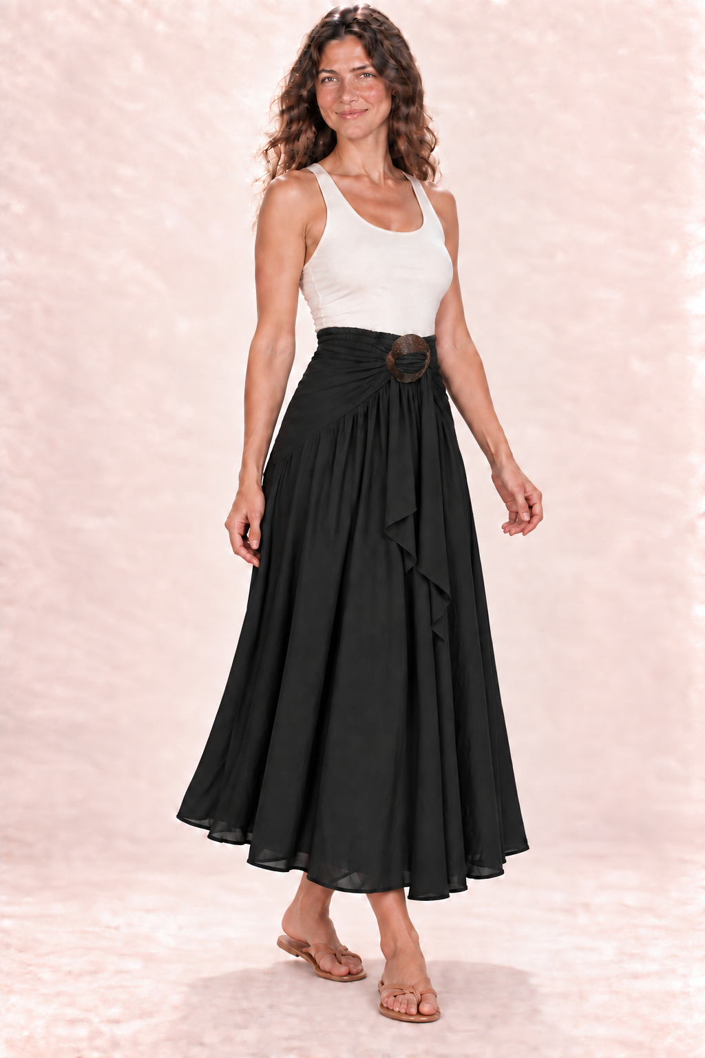 Coco Dress - Black — Skirt — Quarter Side