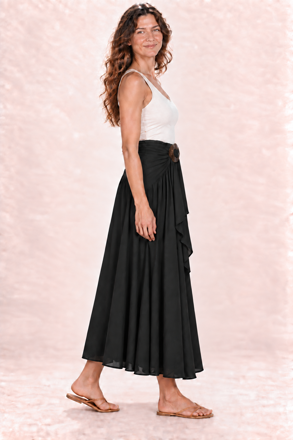 Coco Dress - Black — Skirt — Side