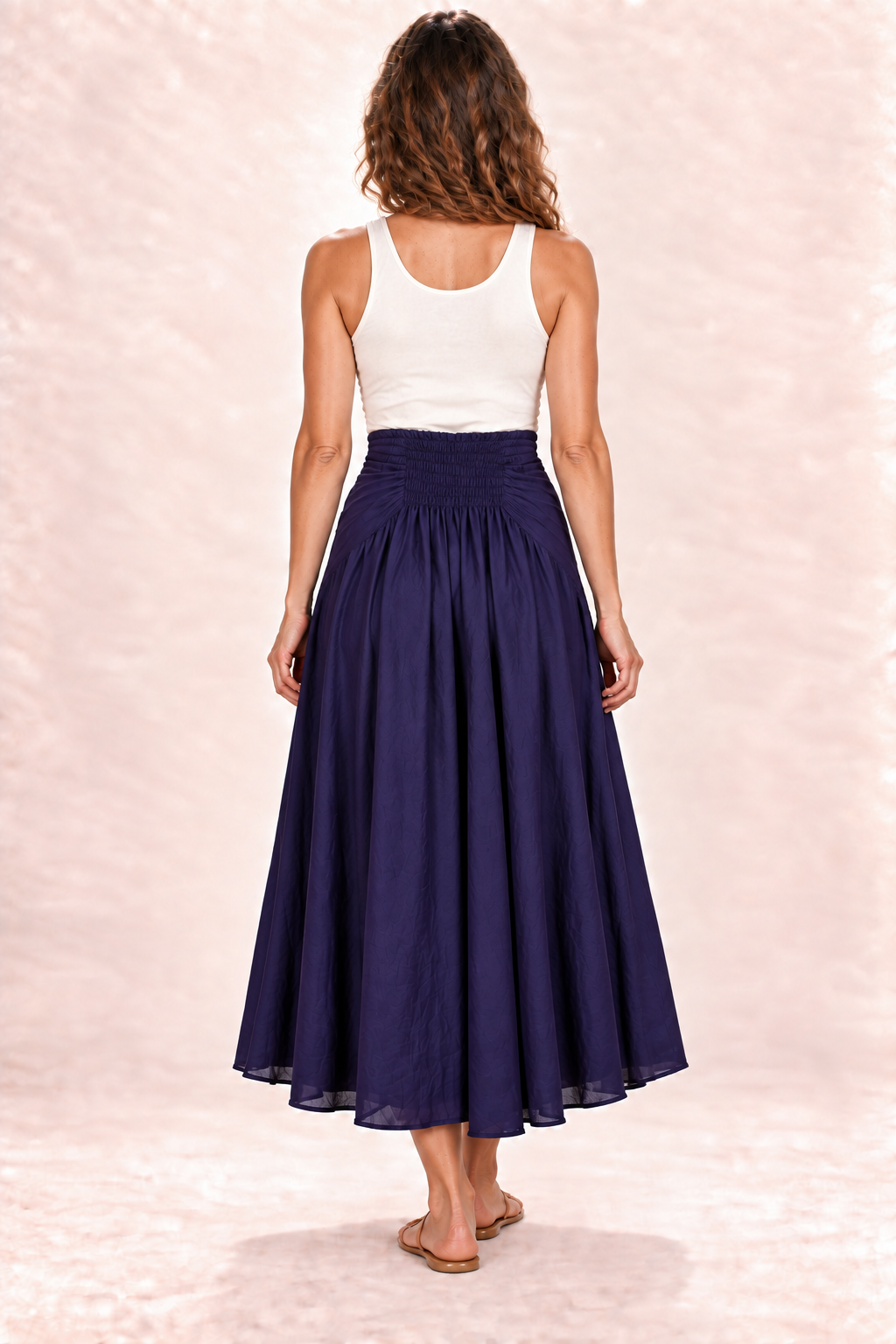 Coco Dress - Deep Purple — Skirt — Back