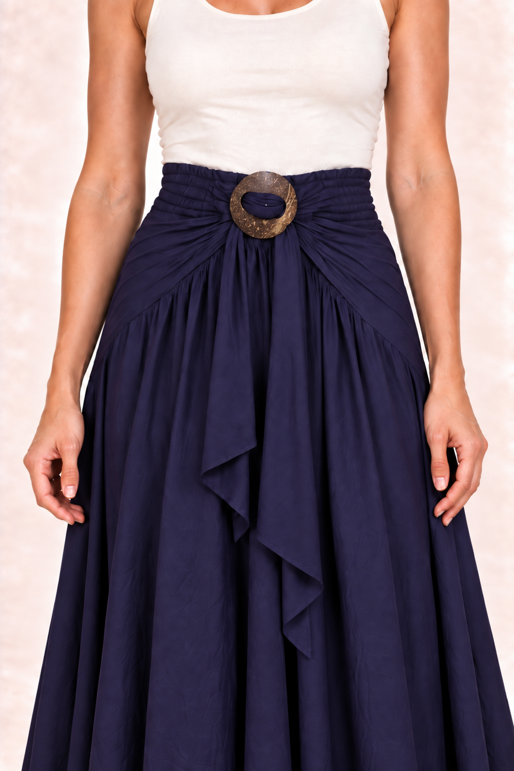 Coco Dress - Deep Purple — Skirt — Closeup