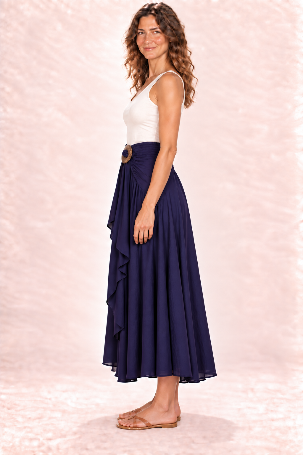 Coco Dress - Deep Purple — Skirt — Side