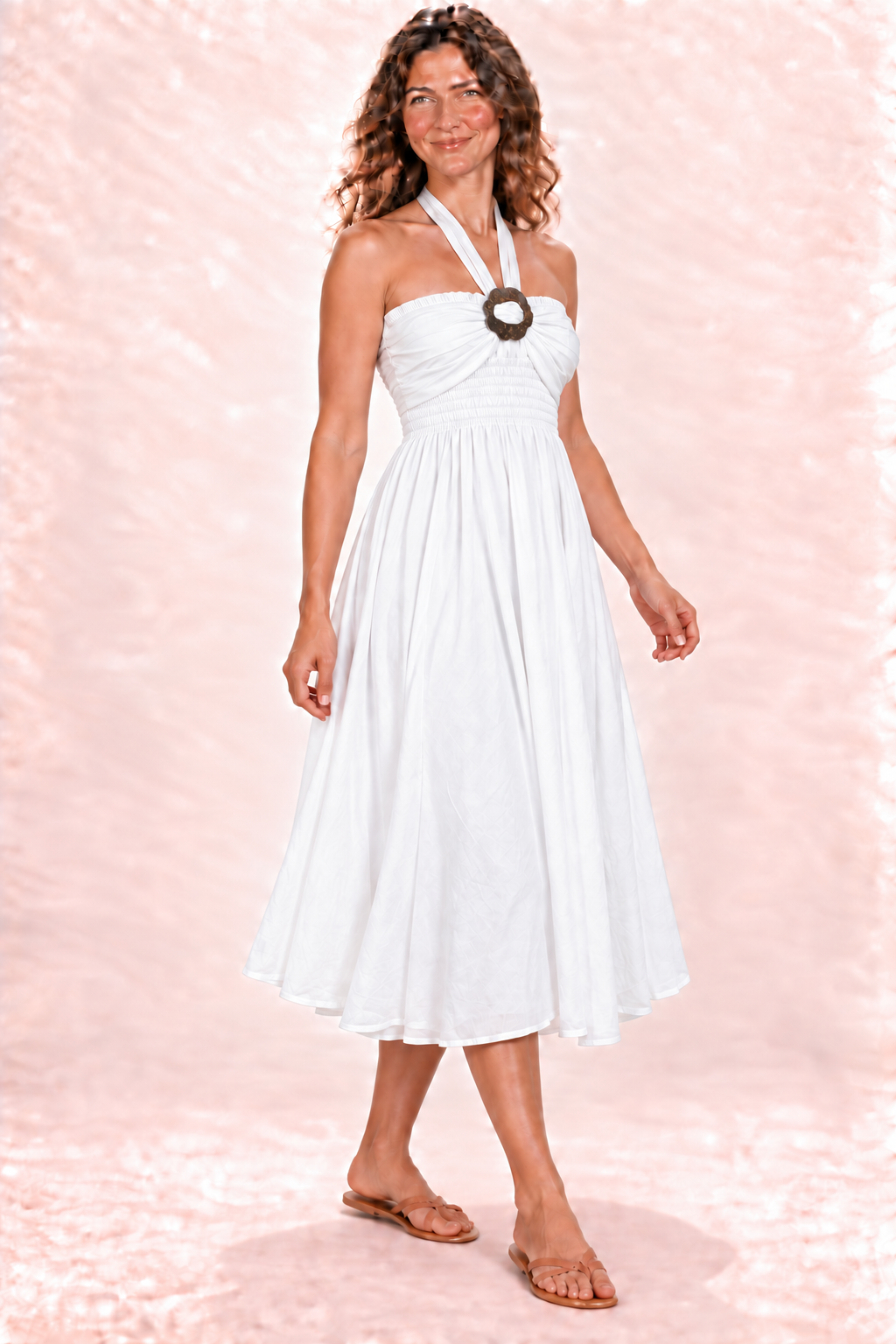 Coco Dress - White — Dress — Quarter Side