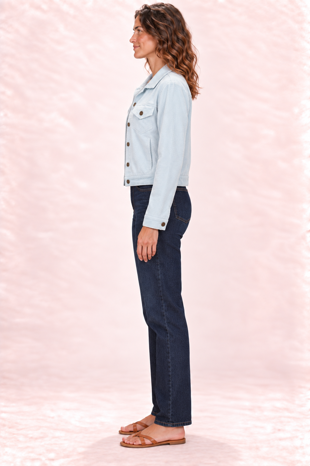 Corduroy Jacket - Light Blue — Side