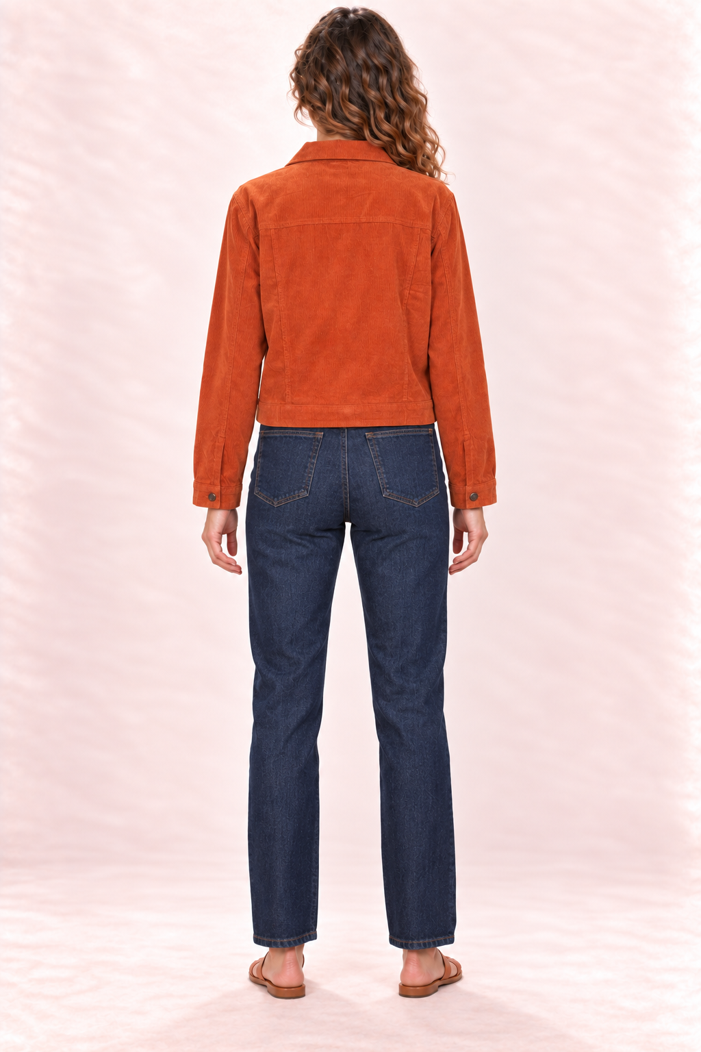 Corduroy Jacket - Rust Orange — Back
