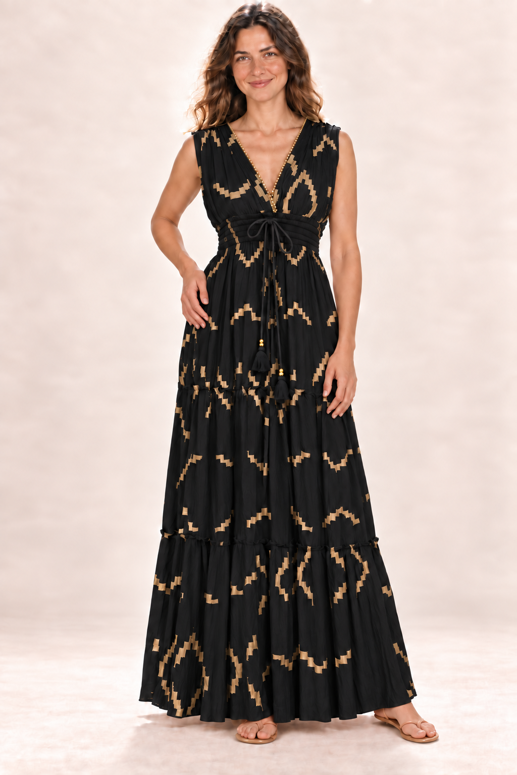 Long Dress - Black — front view