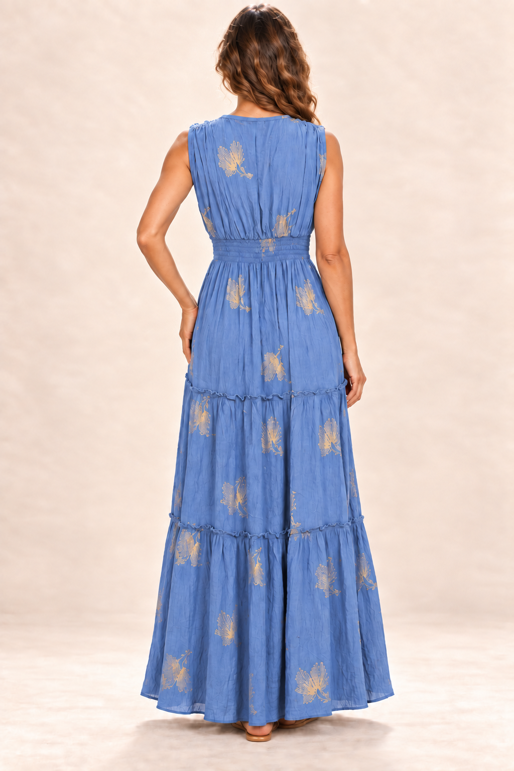 Long Dress - Blue — Back