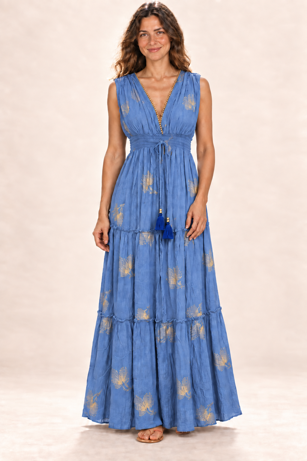 Long Dress - Blue — front view