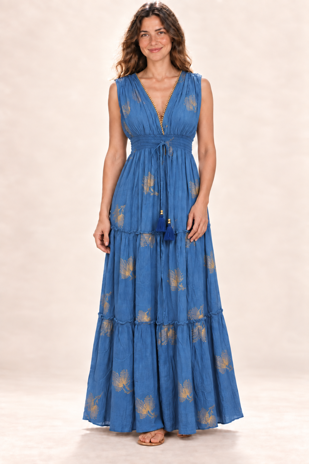Long Dress - Blue — Quarter Side