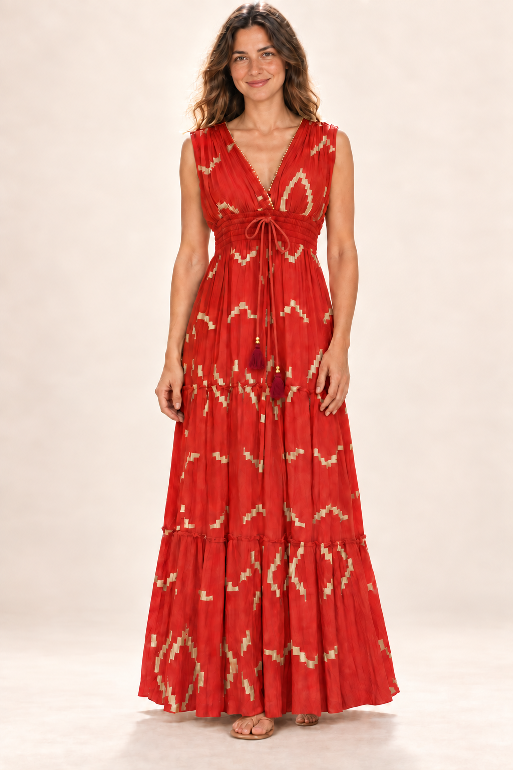 Long Dress - Red — front view