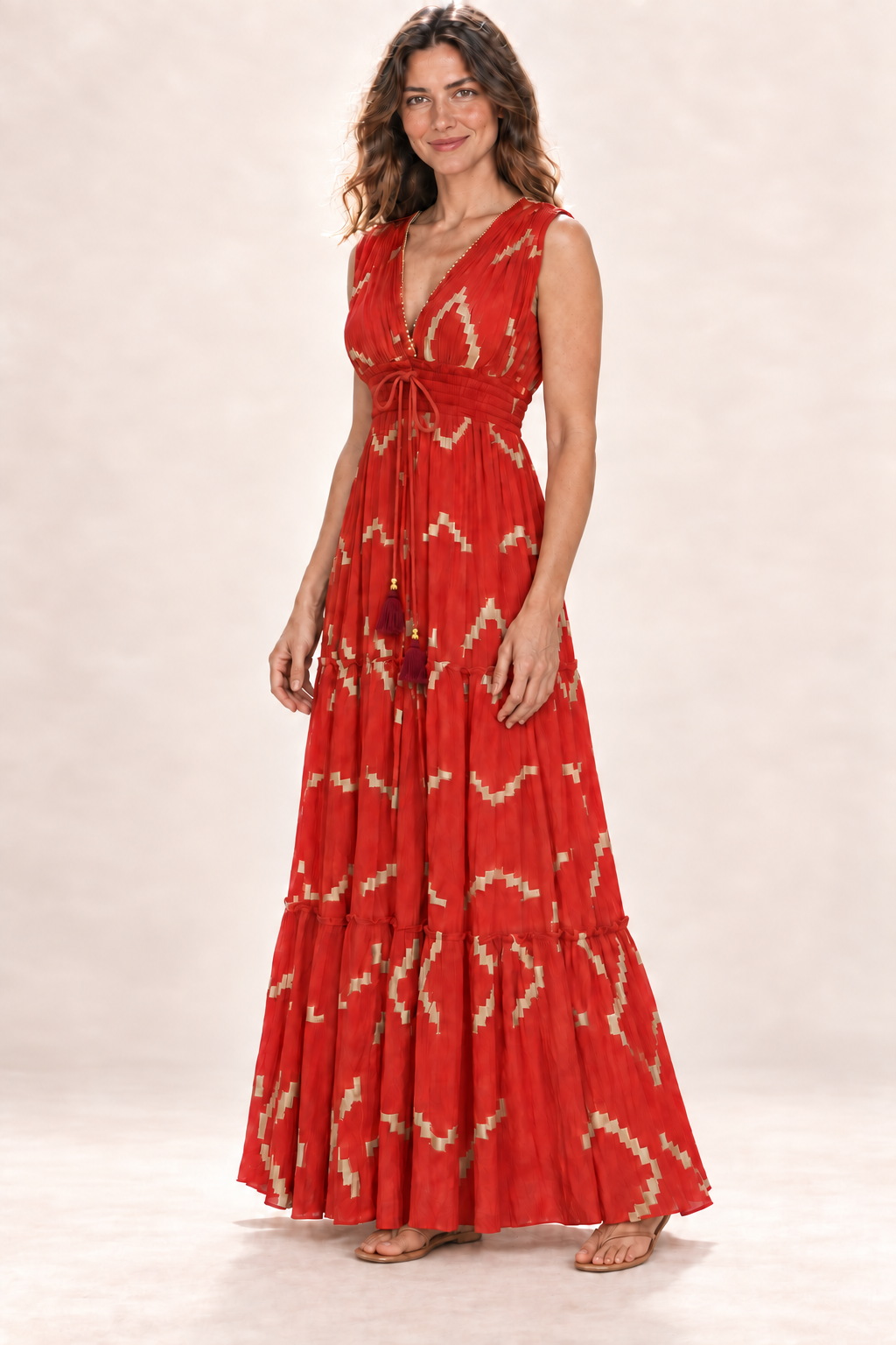 Long Dress - Red — Quarter Side
