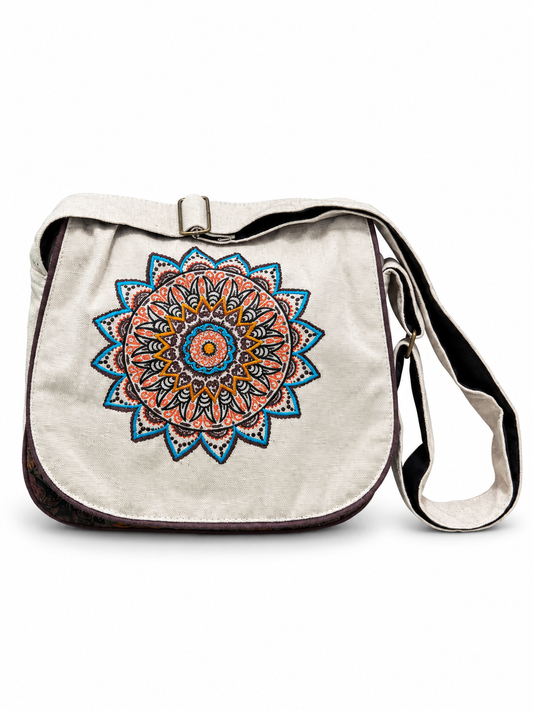 Off White Mandala Crossbody Bag – front view