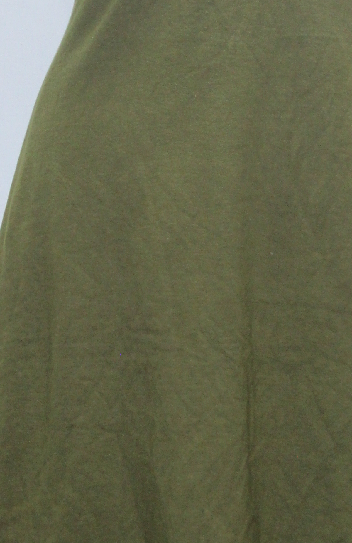 Olive Green Cap Sleeve Dress — real fabric detail