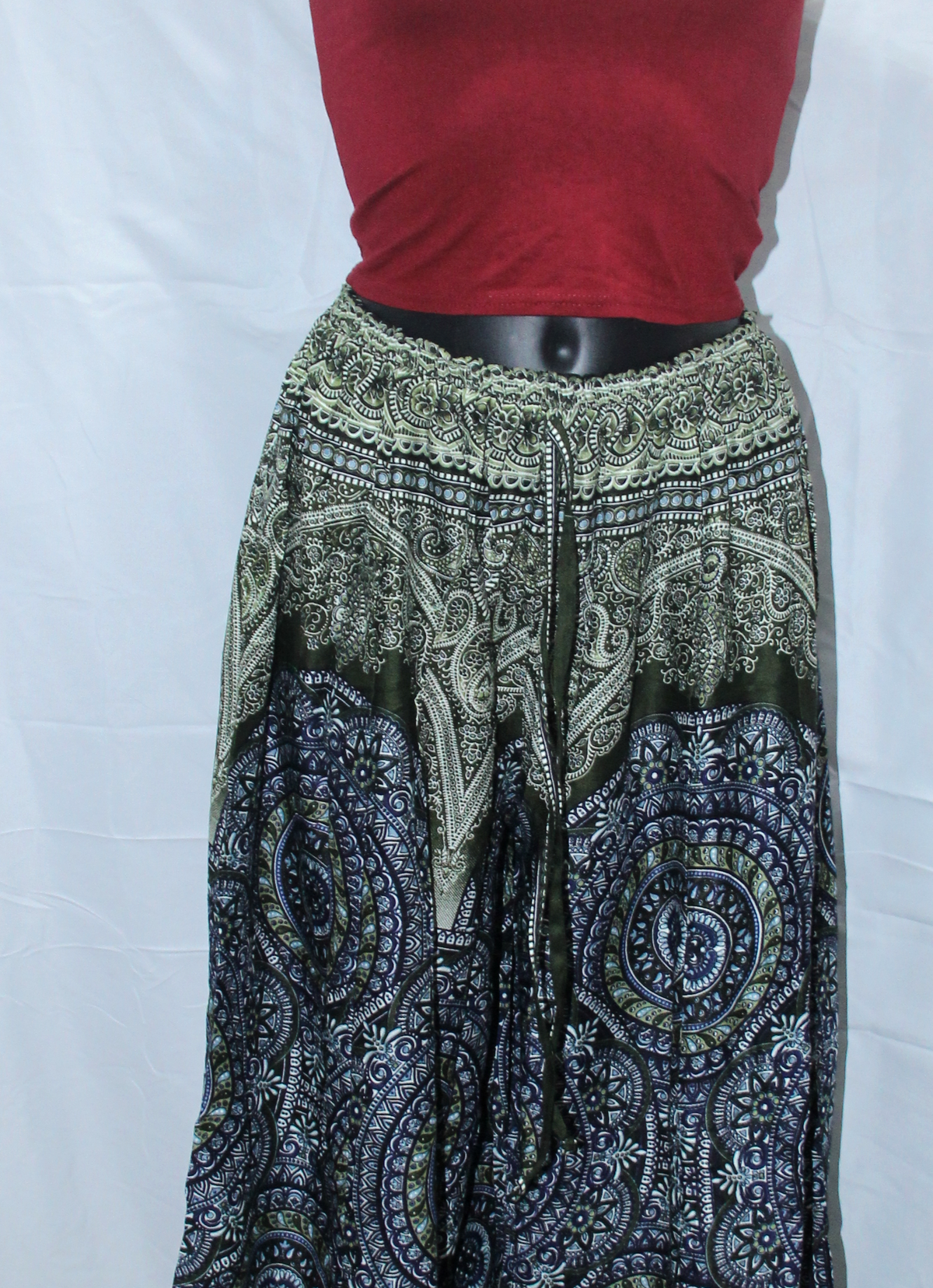 Olive Navy Mandala Palazzo – product view 5