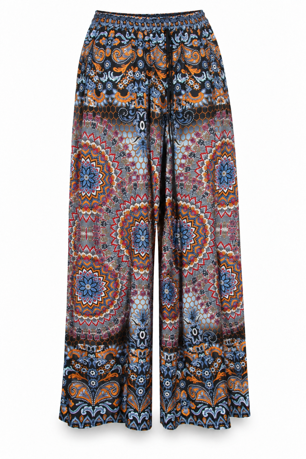 Orange Blue Paisley Palazzo – product view 1