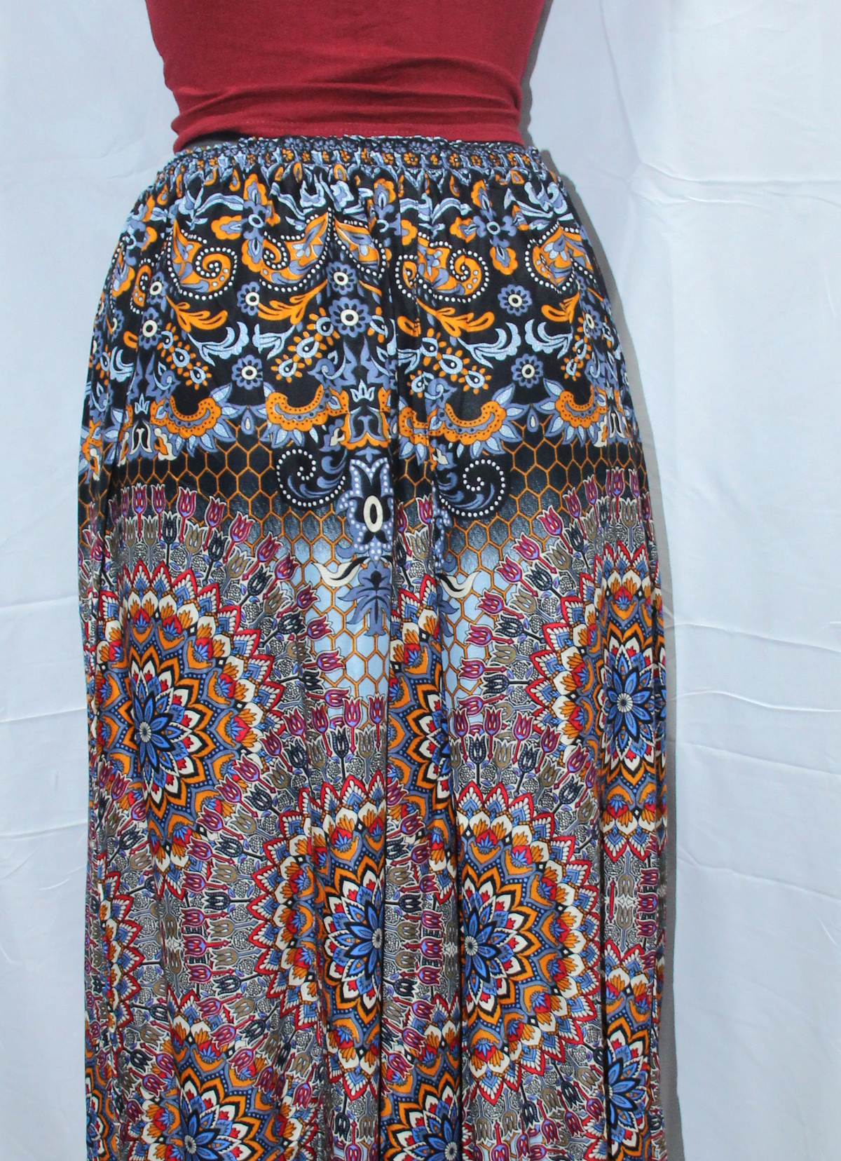 Orange Blue Paisley Palazzo – product view 5