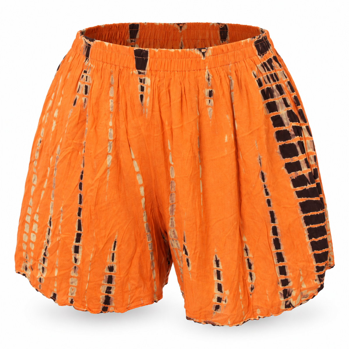 Orange Dot Stripe Shorts – front ghost mannequin