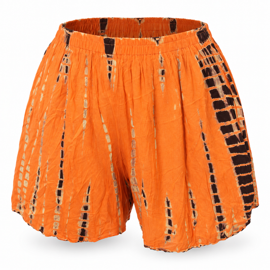 Orange Dot Stripe Shorts – front ghost mannequin