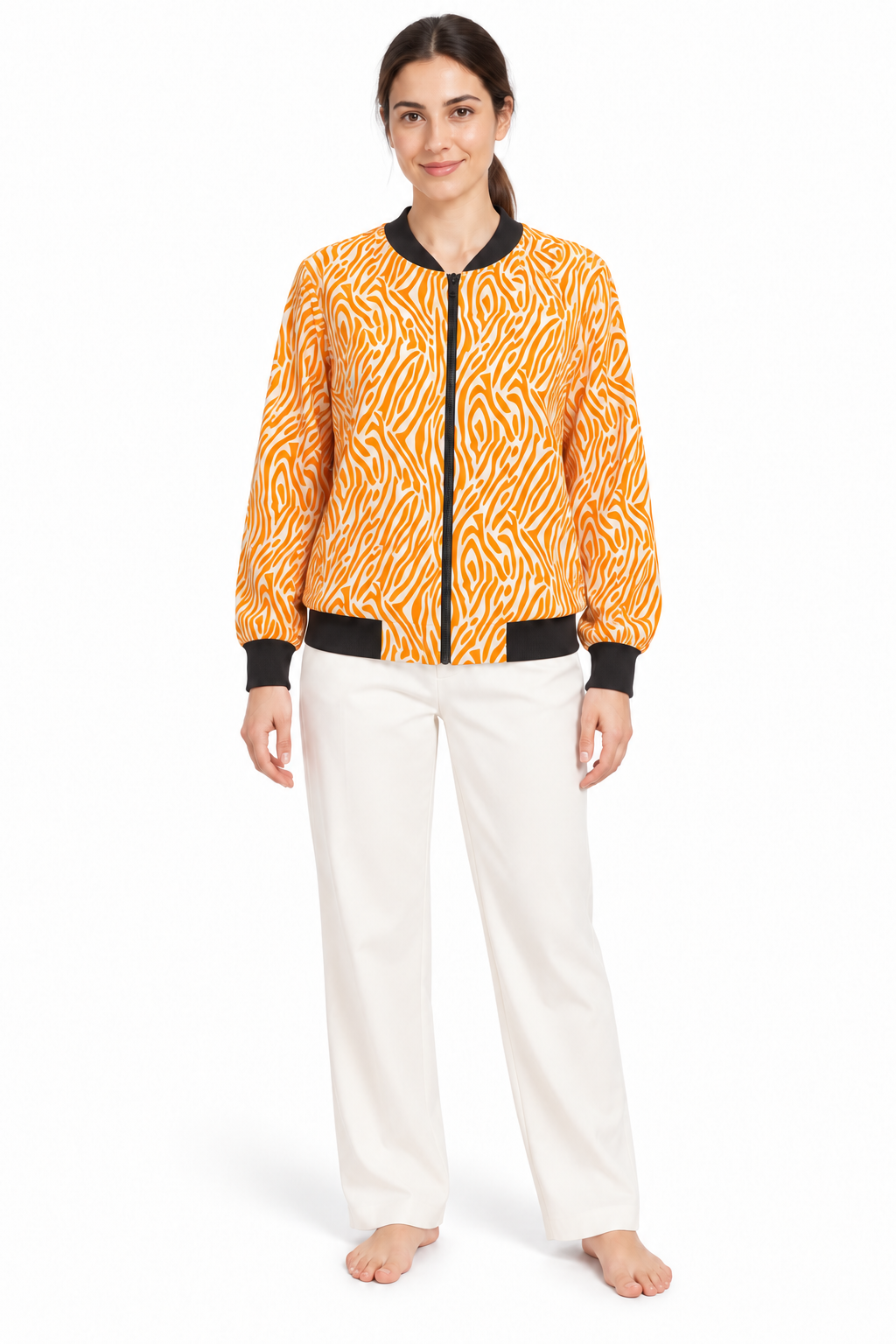orange jacket corrected waist view 2
