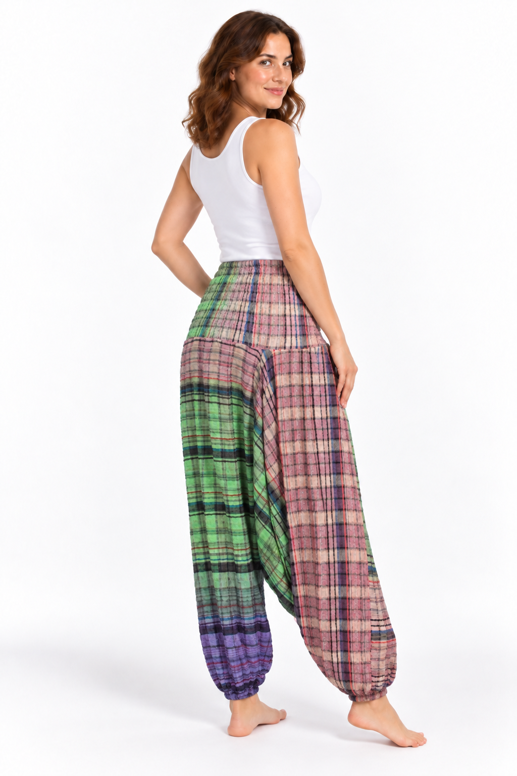 Pastel Patchwork Harem Pants – product view 3