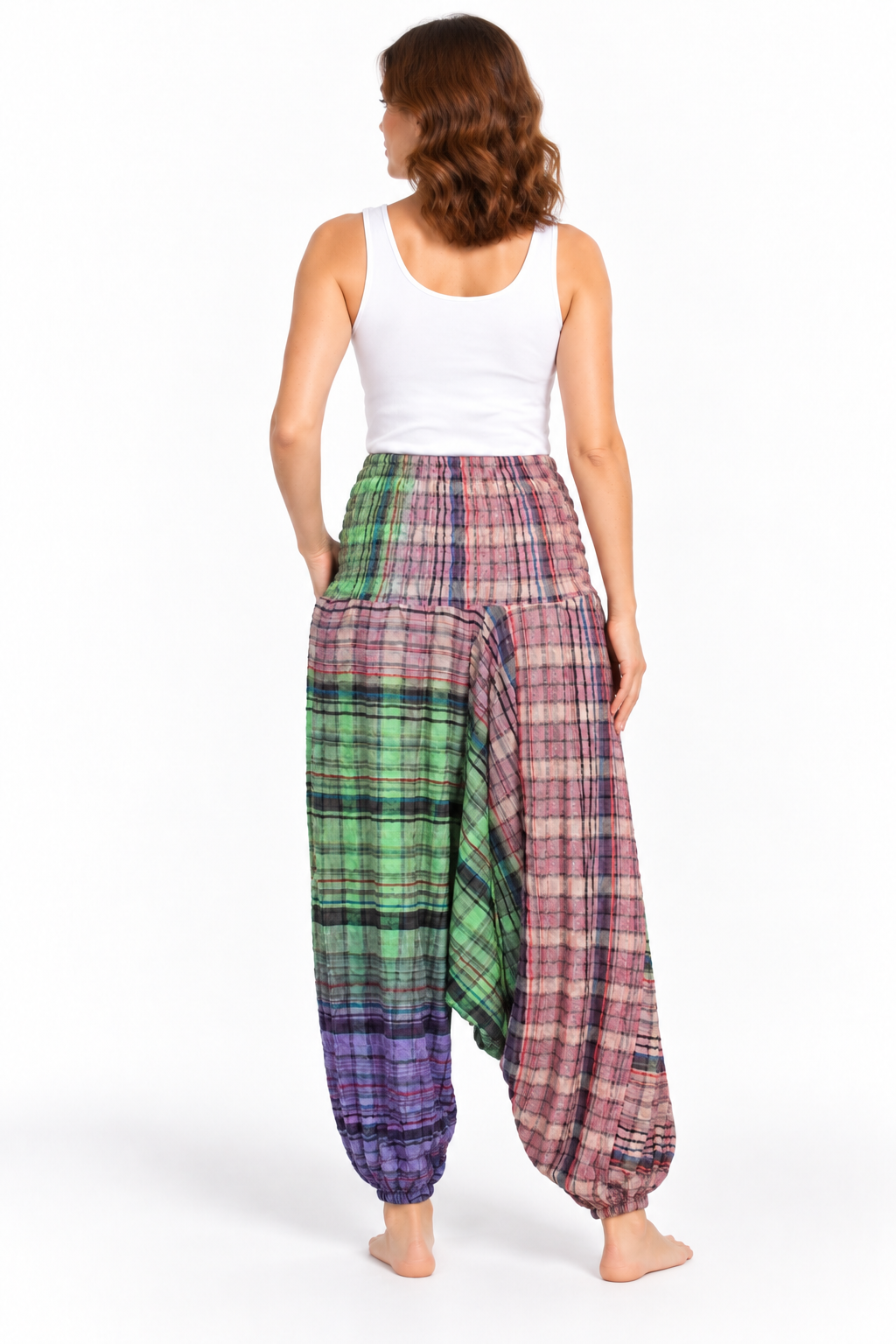Pastel Patchwork Harem Pants – product view 4