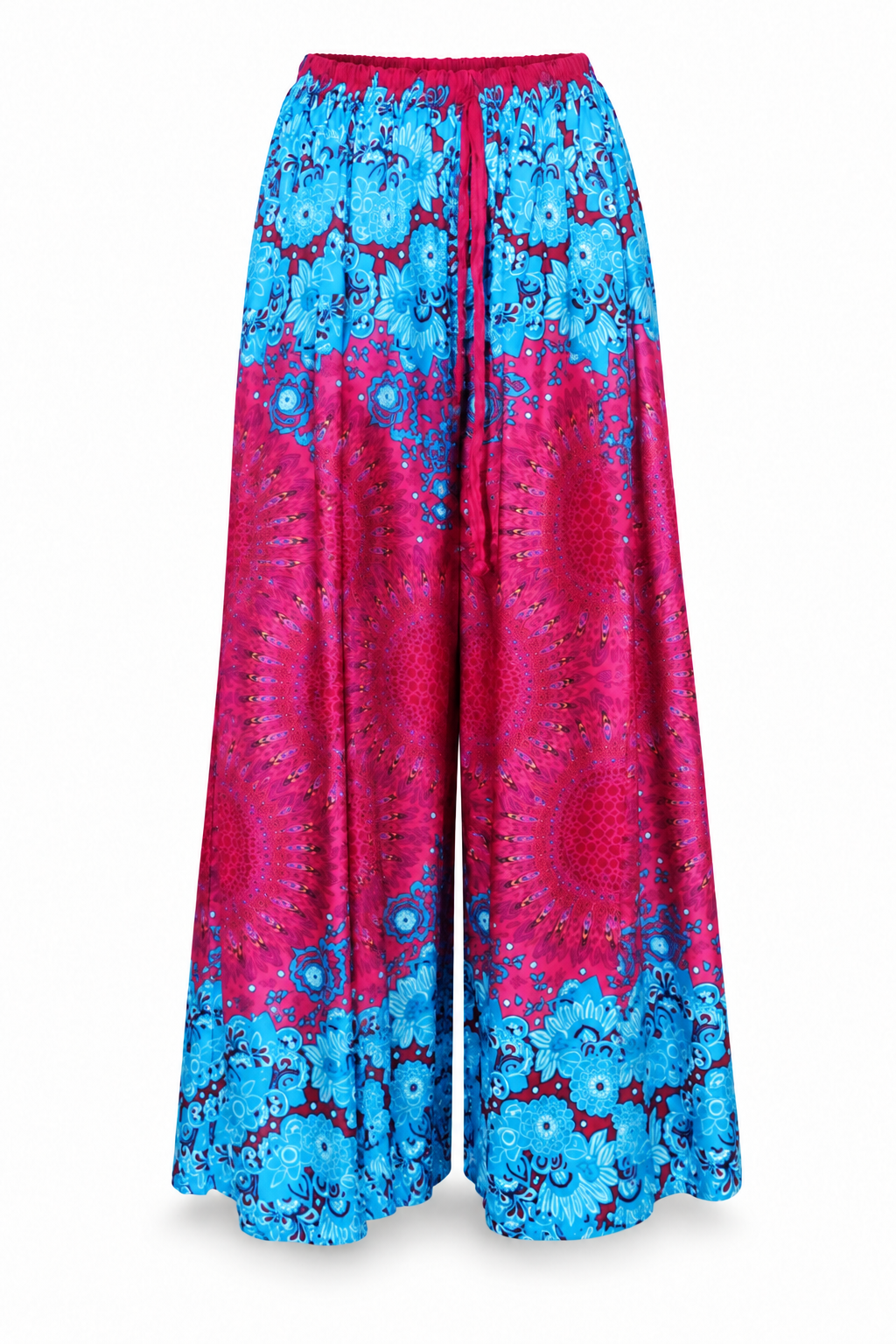 Pink Turquoise Border Palazzo – product view 1