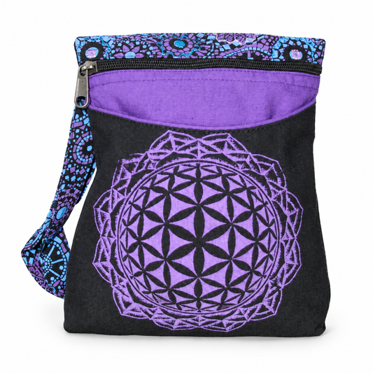 Purple Flower of Life Crossbody Bag – view 1