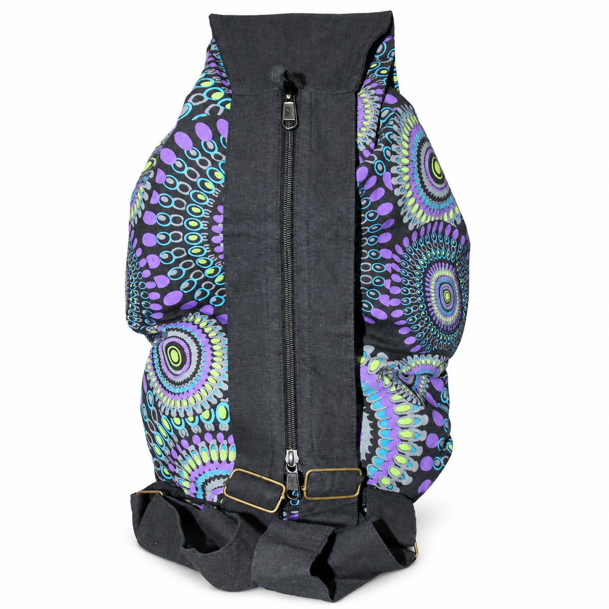 Purple Green Mandala Drawstring Backpack – view 2