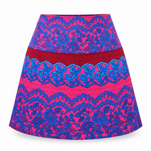 Purple Pink Floral Skort
